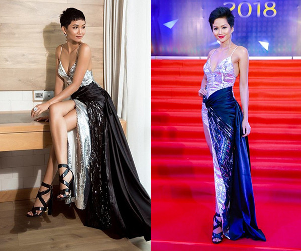 Sự khác trong hai vẻ ngoài này nằm ở kiểu tóc kèm phụ kiện nhẫn đeo tay... 